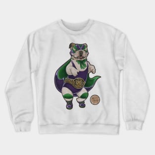 Bulldog Luchador - Dark Outlined Version Crewneck Sweatshirt